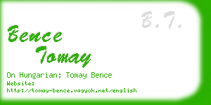 bence tomay business card